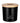 Glossy Black Round Glass Soy Candle