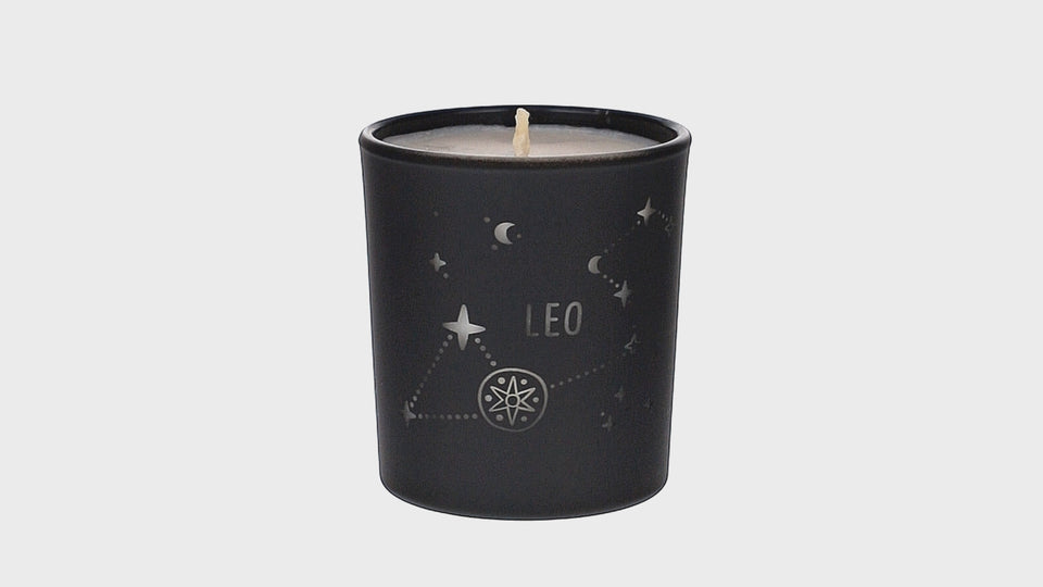 Leo Zodiac Black Scented Candle