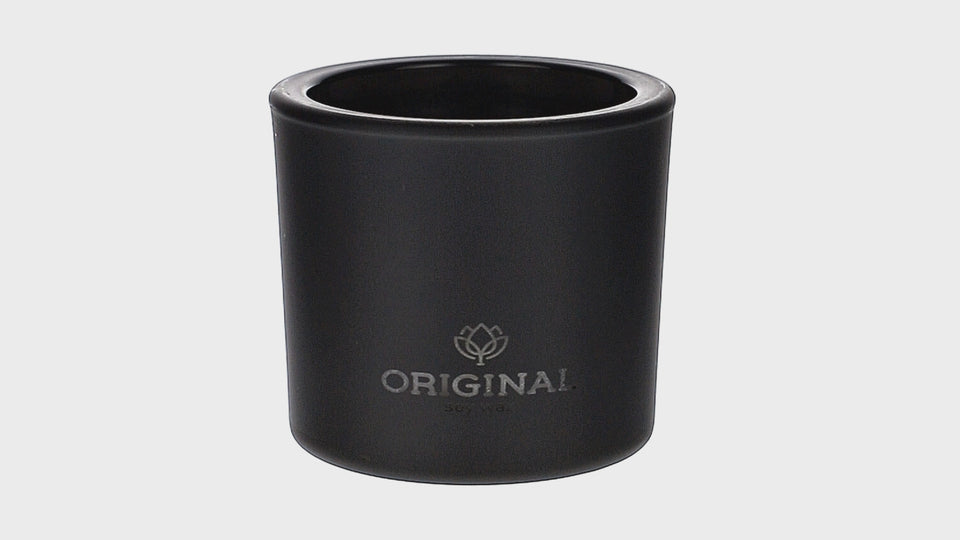 Matt Black Round Glass Soy Candle