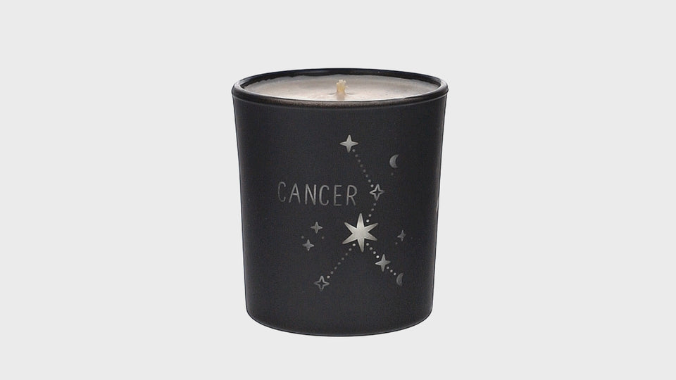 Cancer Zodiac Black Scented Candle