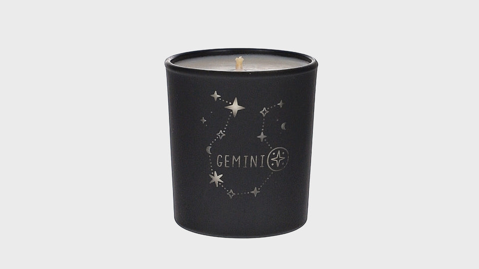 Gemini Zodiac Black Scented Candle