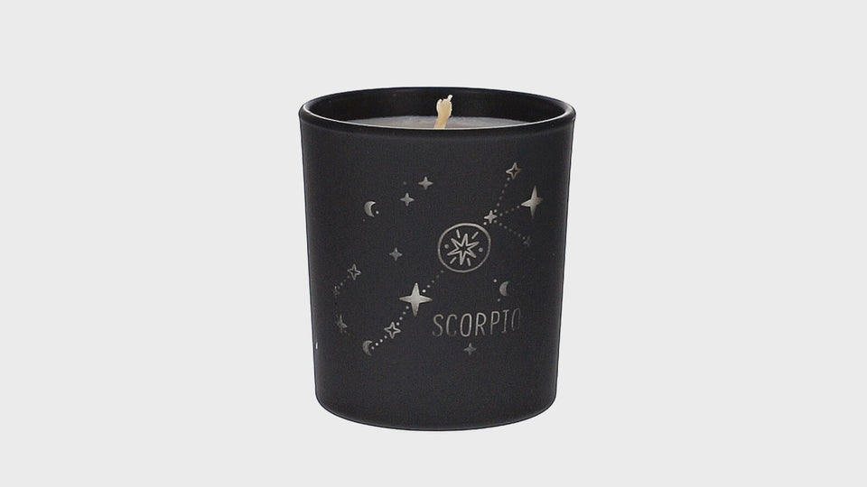 Scorpio Zodiac Black Scented Candle