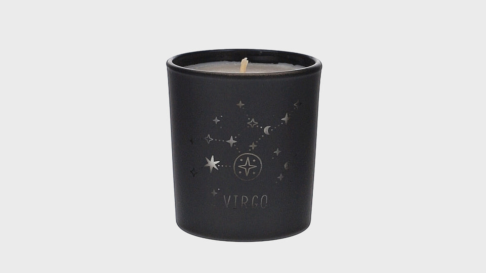 Virgo Zodiac Black Scented Candle