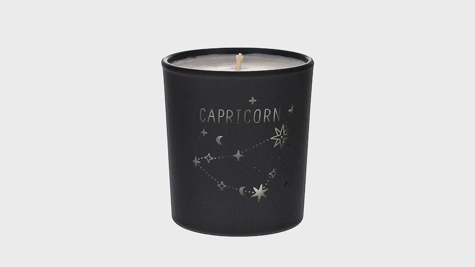 Capricorn Zodiac Black Scented Candle